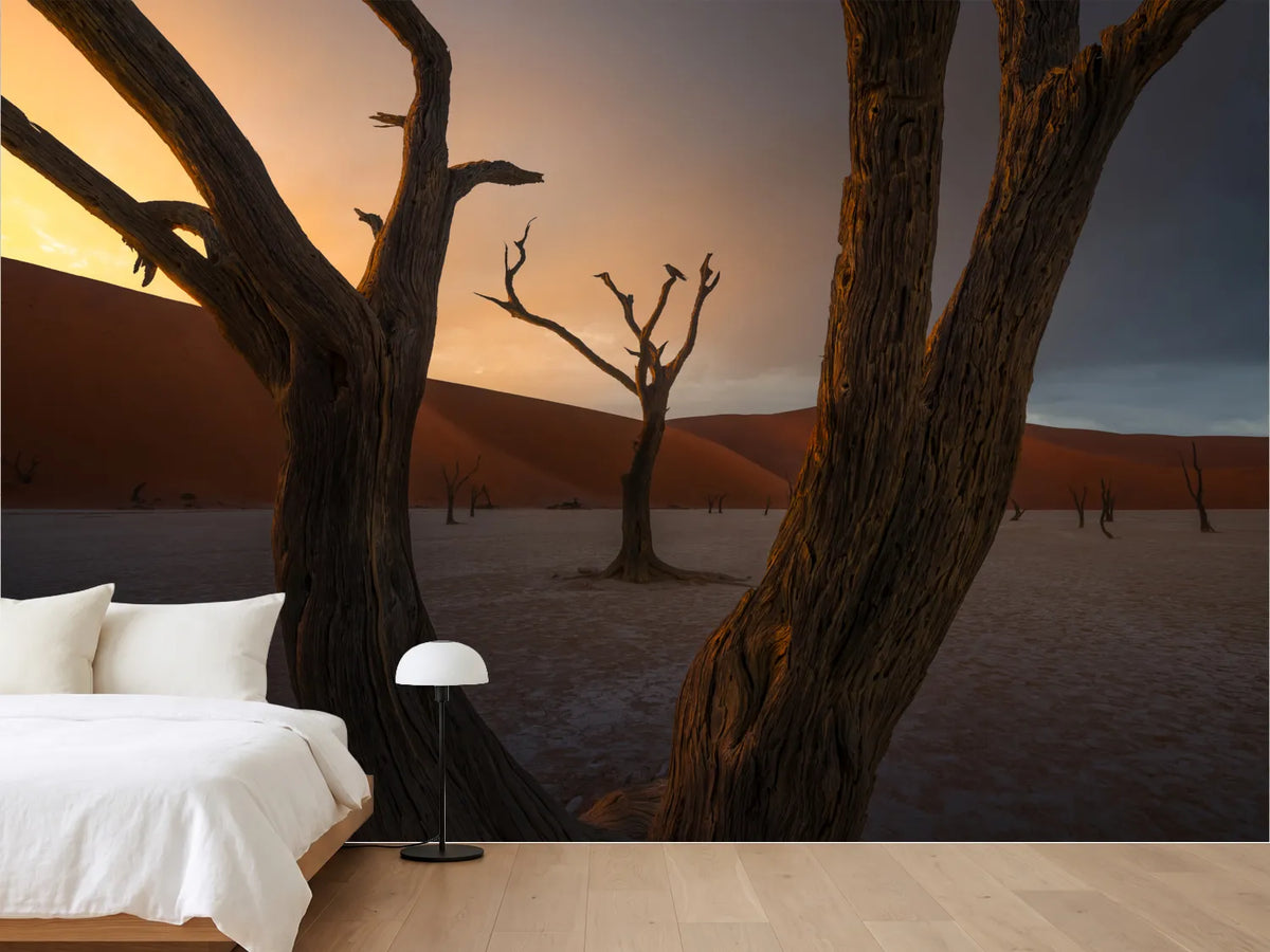 photo-wallpaper-dead-trees-desert-sunset