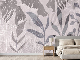 photo-wallpaper-abstract-gray-leaves
