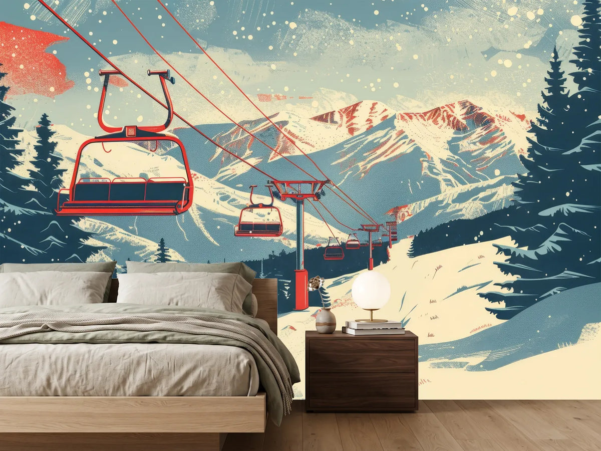 photo-wallpaper-red-chairlift-above-a-snowy-ski-slope-in-retro-graphic-style