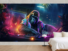 photo-wallpaper-a-groovy-gorilla-dj-dropping-jungle-inspired-beats-with-flair