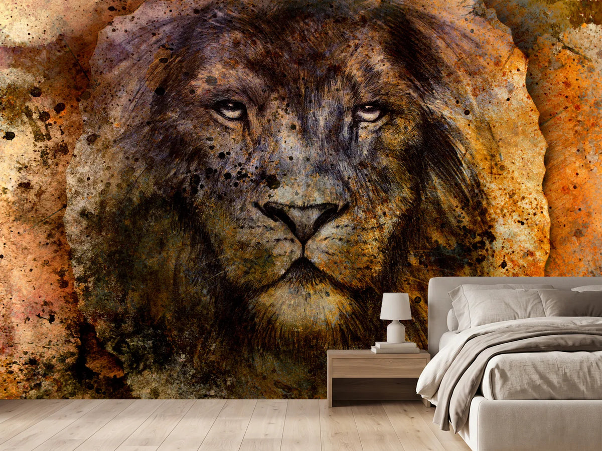 photo-wallpaper-portrait-of-a-lion-ii