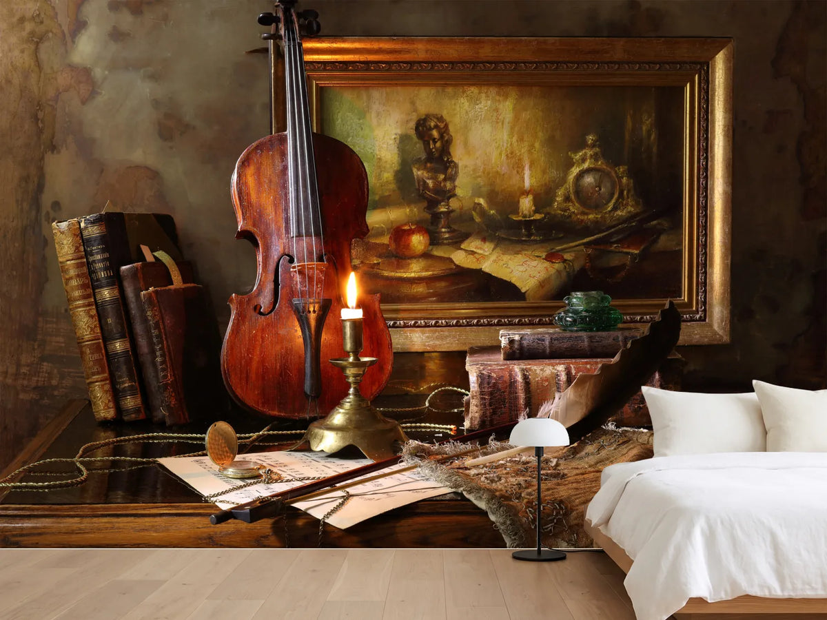 photo-wallpaper-still-life-with-violin-and-painting-ii
