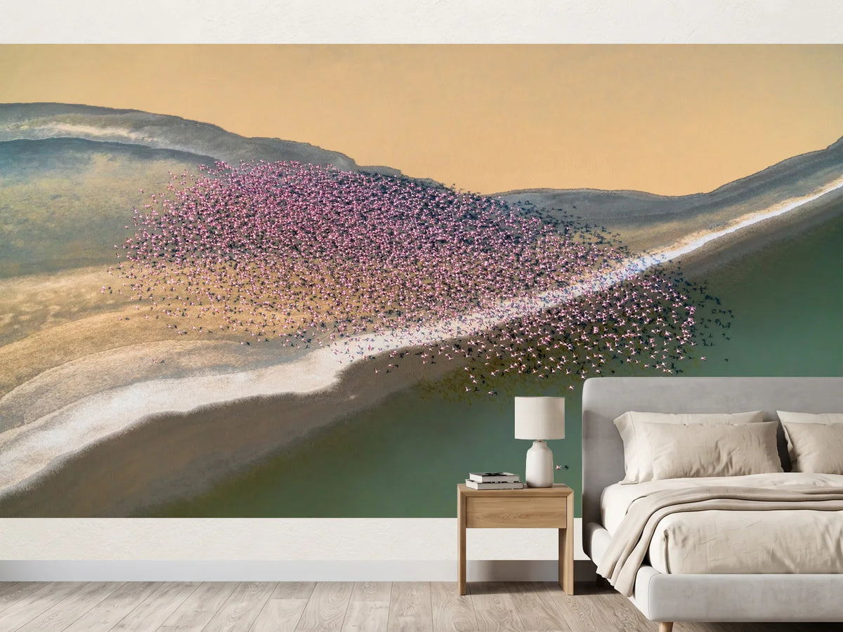photo-wallpaper-pink-flamingos-aerial-view