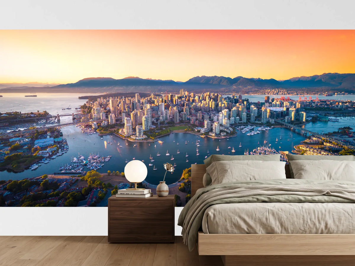 photo-wallpaper-vancouver-skyline-above-the-bay-in-glowing-sunset-light
