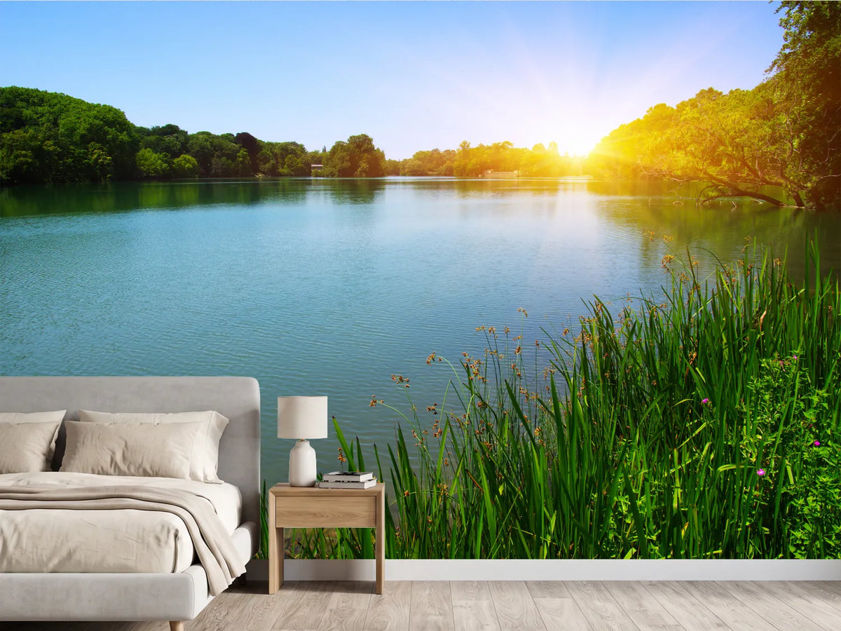 photo-wallpaper-lake-water-and-sun