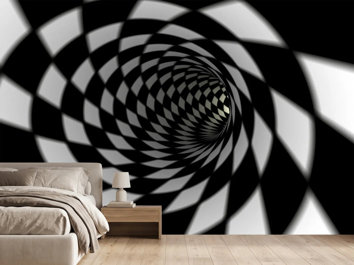 photo-wallpaper-abstract-tunnel-black-white