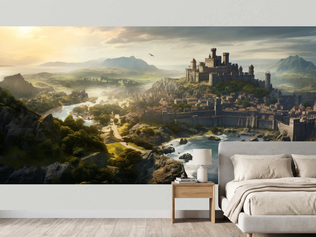 photo-wallpaper-medieval-fantasy-city-built-over-hills-view-of-the-river-and-mountains