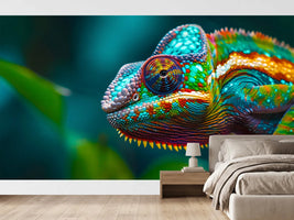 photo-wallpaper-close-up-colorful-chameleon-tropical-wildlife-animal-color-changing