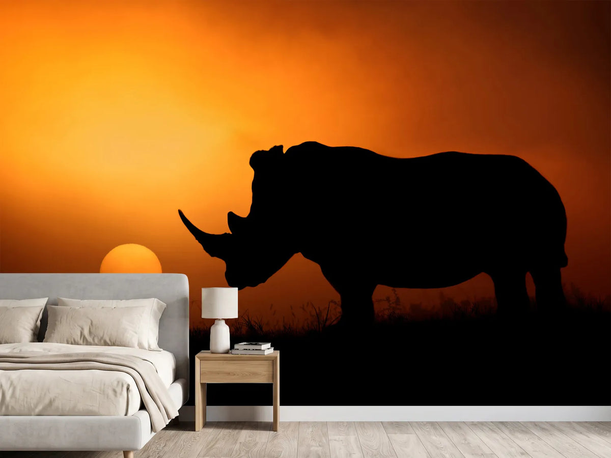 photo-wallpaper-rhino-sunrise
