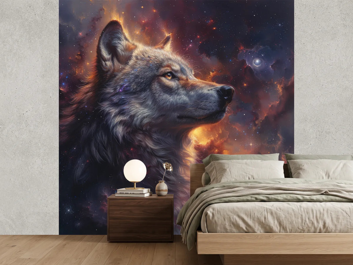 photo-wallpaper-wolf-in-profile-against-a-glowing-nebula