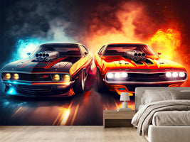 photo-wallpaper-two-powerful-cars-for-drag-racing-start-race-generative-ai