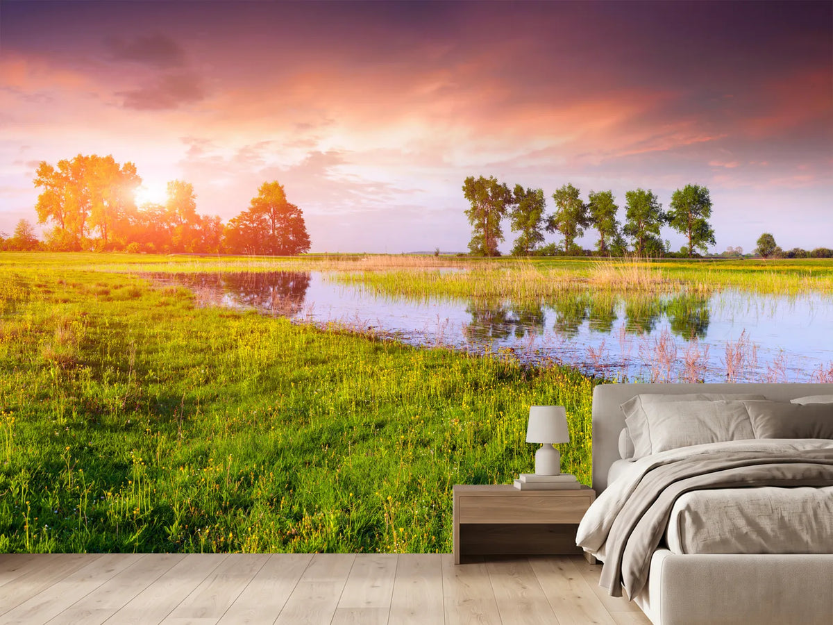 photo-wallpaper-sunset-on-lake