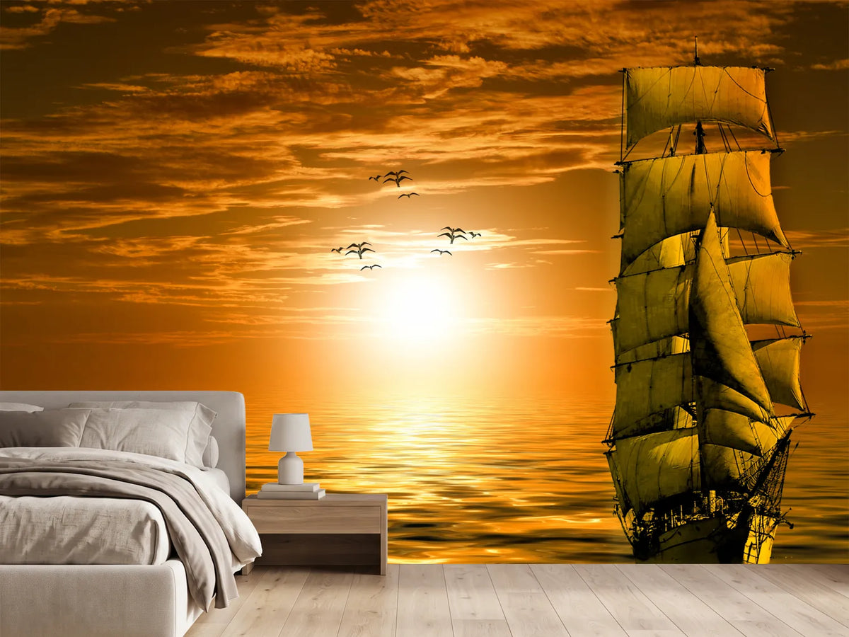 photo-wallpaper-sailing-ship-in-the-sunset