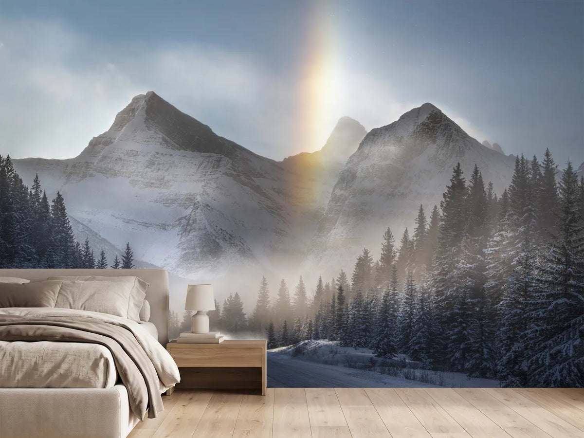 photo-wallpaper-snowy-mountain-sun-halo