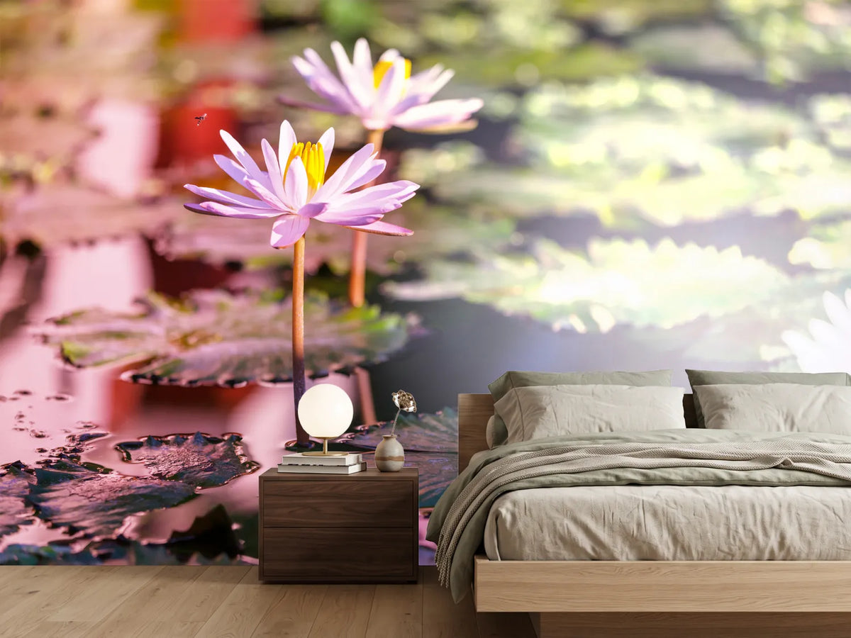 photo-wallpaper-lilies-in-pond