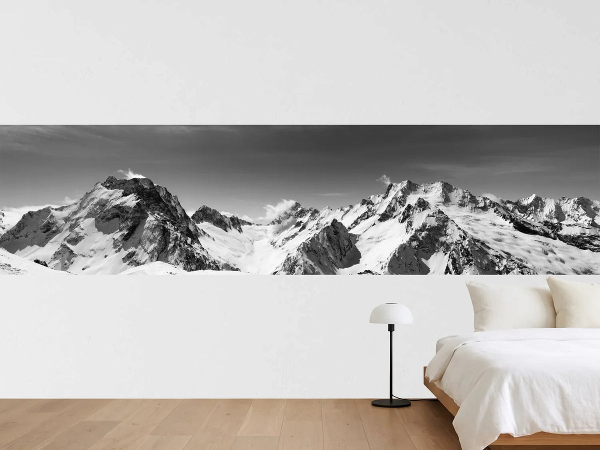 photo-wallpaper-black-and-white-panoramic-view-of-snow-capped-mountain-peaks