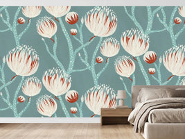 photo-wallpaper-teal-botanical-flower-pattern