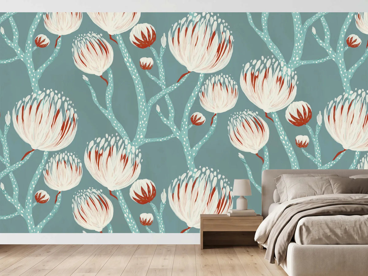 photo-wallpaper-teal-botanical-flower-pattern