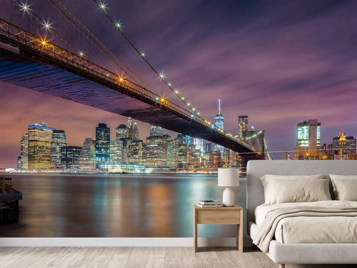 photo-wallpaper-brooklyn-bridge-at-night-ii