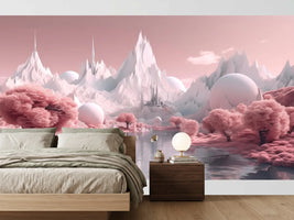 photo-wallpaper-dreamy-surreal-fantasy-landscape-pastel-pink-generative-ai