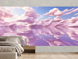 photo-wallpaper-beautiful-surreal-pink-clouds-on-the-sky-and-their-water-reflection