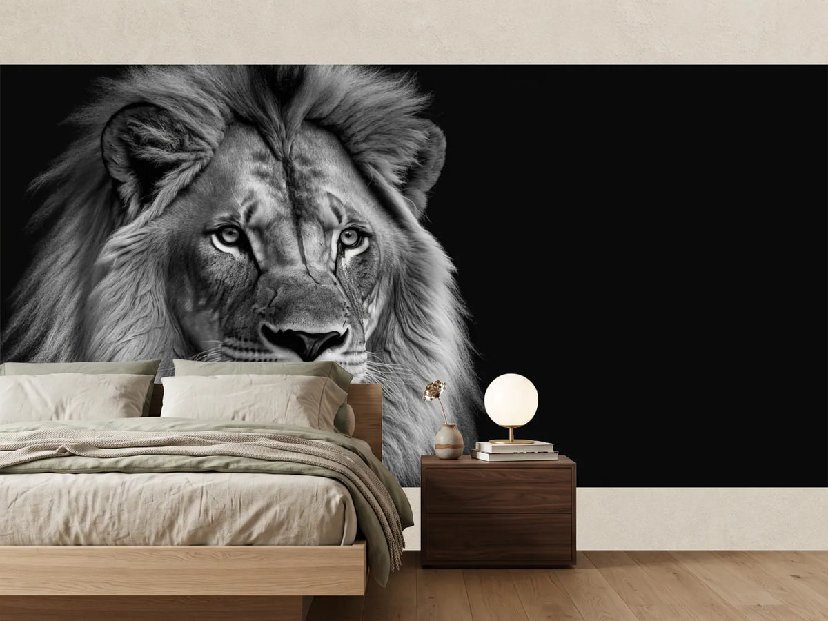 photo-wallpaper-lion-king-portrait-on-black-background-wildlife-animal
