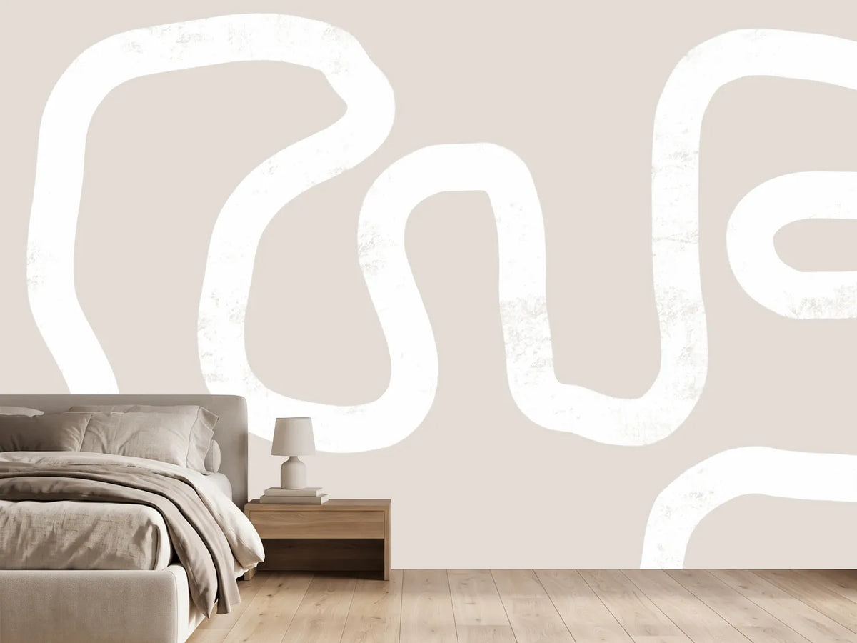 photo-wallpaper-fluid-white-lines-on-a-beige-background