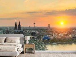 photo-wallpaper-skyline-cologne-at-sunset