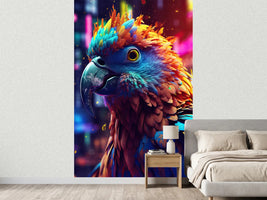 photo-wallpaper-colorful-bird-parrot-on-the-dark-background