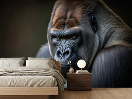 photo-wallpaper-gorilla-portrait-generative-ai