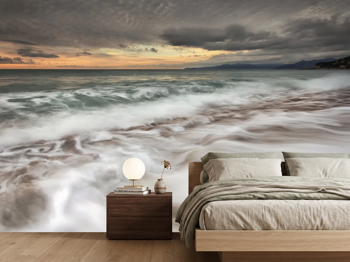 photo-wallpaper-foaming-waves-sunset