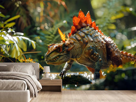photo-wallpaper-spiked-dinosaur-in-a-lush-forest-3d-illustration