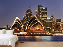 photo-wallpaper-skyline-with-the-boat-in-front-of-sydney