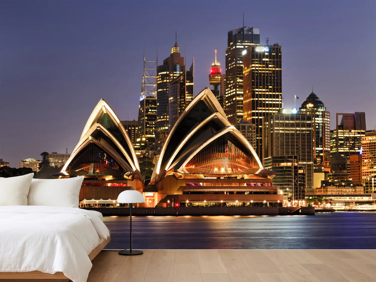 photo-wallpaper-skyline-with-the-boat-in-front-of-sydney