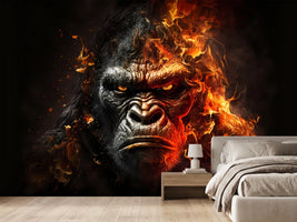 photo-wallpaper-a-portrait-of-a-gorilla-made-of-fire-and-smoke