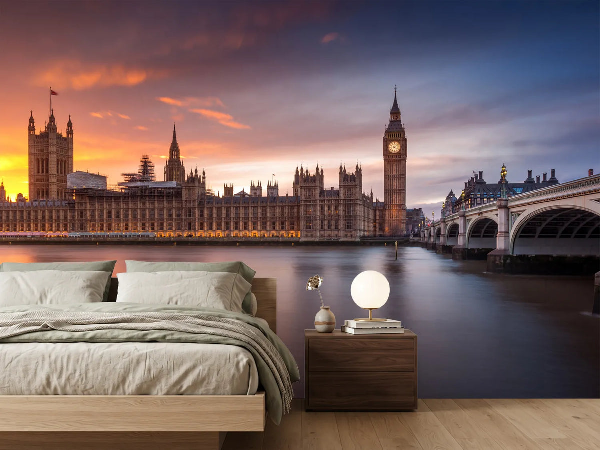 photo-wallpaper-london-palace-of-westminster-sunset