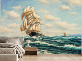 photo-wallpaper-sailing-ship-at-sea-oil-painting-picture