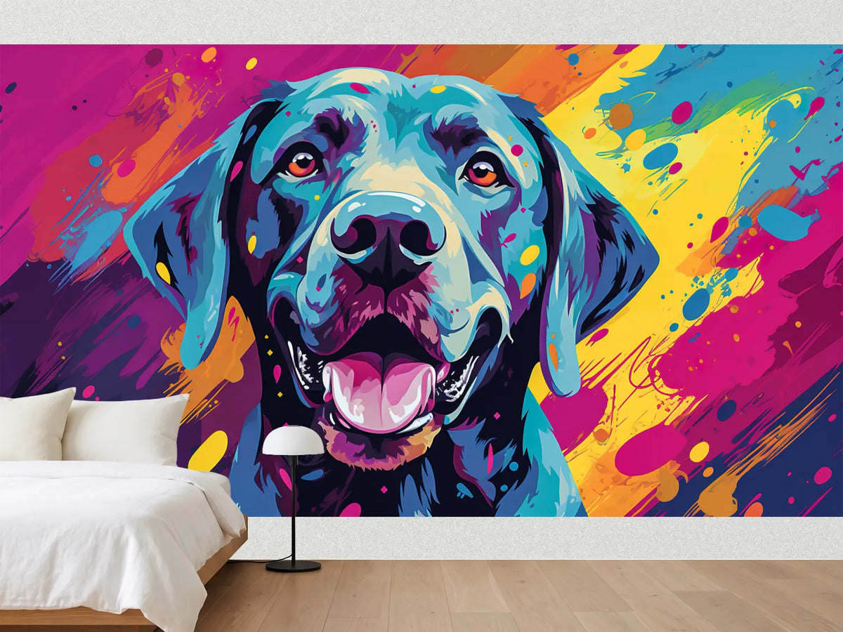 photo-wallpaper-labrador-in-a-pop-art-portrait-with-magenta-and-turquoise-splashes