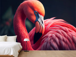 photo-wallpaper-flamingo-close-up-ai