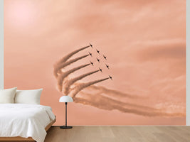 photo-wallpaper-sunset-airshow-formation