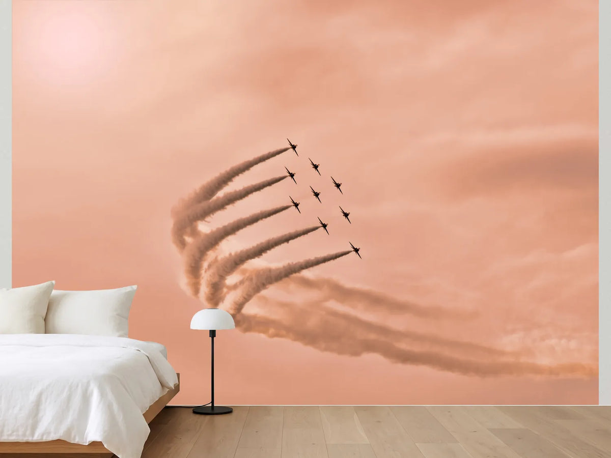 photo-wallpaper-sunset-airshow-formation