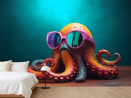 photo-wallpaper-octopus-in-pink-sunglasses-against-turquoise
