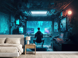photo-wallpaper-futuristic-guy-room-in-cyberpunk-dystopia-concept-art-illustration