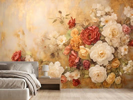 photo-wallpaper-golden-floral-cascade