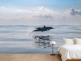 photo-wallpaper-dolphins-leaping-ocean