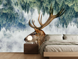 photo-wallpaper-the-deer-and-the-woods-x