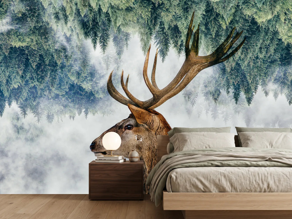 photo-wallpaper-the-deer-and-the-woods-x