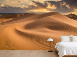 photo-wallpaper-sunset-over-the-sand-dunes-in-the-desert